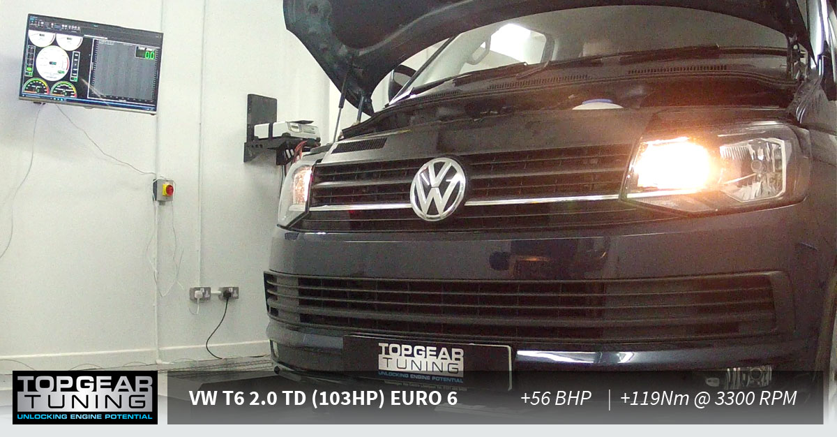 Volkswagen T6 2.0 TD (103HP Euro 6) remapped by Topgear Tuning